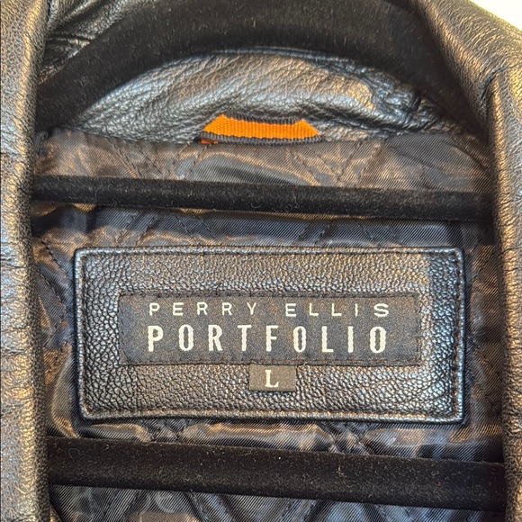 Perry Ellis Leather Jacket - Picture 2 of 2
